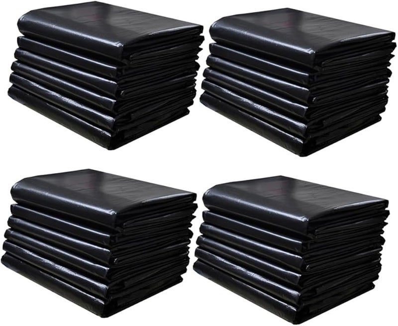 أكياس قمامة كبيرة ثقيلة 60 × 90 سم 50 قطعة أكياس قمامة بلاستيكية متينة للاستخدام الصناعي - Image 1